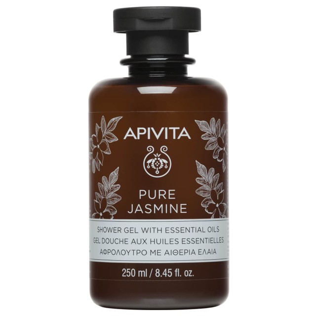 Apivita Pure Jasmine Αφρόλουτρο σε Gel με Aιθέρια Έλαια Γιασεμί 250ml