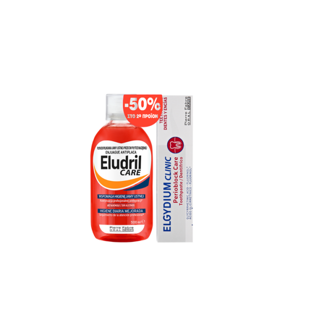 PELGYDIUM ELUDRIL CARE 500ML&PERIOBL CARE 75ML T/P -50% 2ο