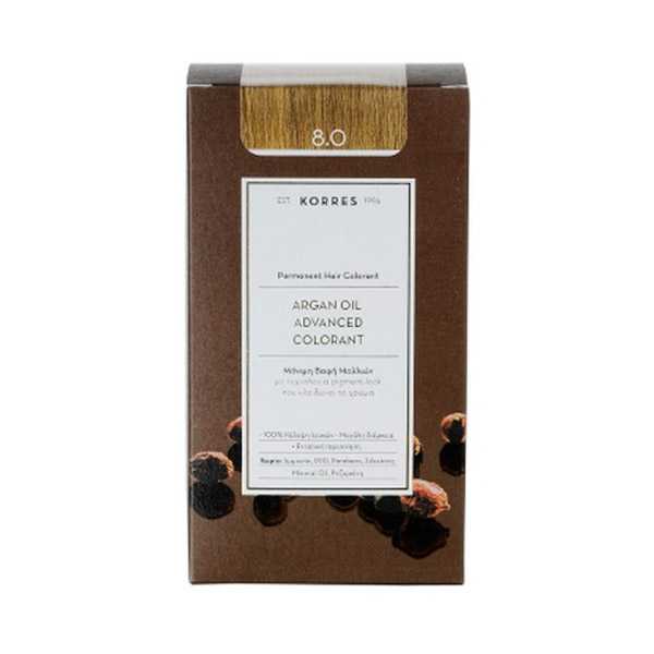 Korres Argan Oil Advanced Colorant 8.0 Ξανθό Ανοιχτό Φυσικό 50ml