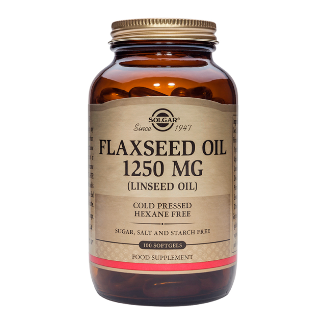 Solgar Flaxseed Oil 1250mg (Linseed Oil) 100softgels