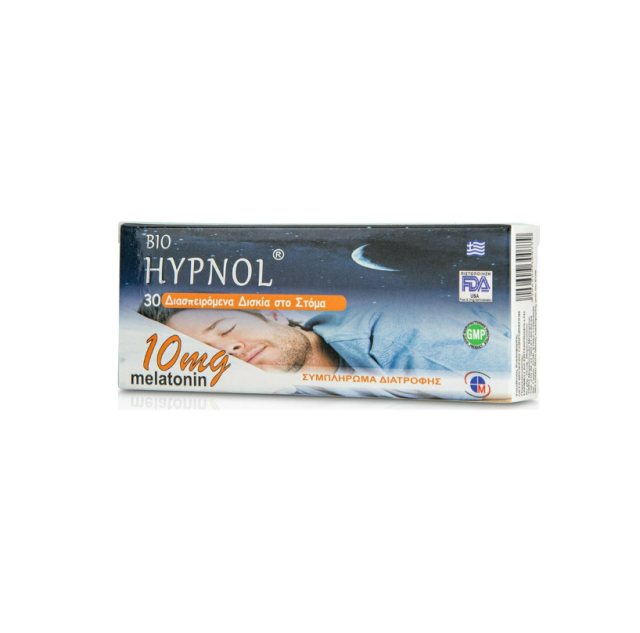 Medichrom Bio Hypnol Melatonin 10mg Συμπλήρωμα για τον Ύπνο 30 υπογλώσσια δισκία