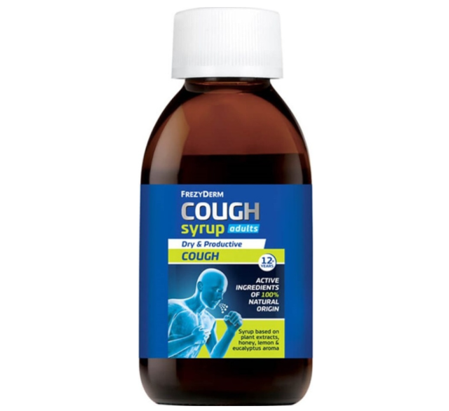 Frezyderm Cough Syrup Adults Σιρόπι για Ξηρό και Παραγωγικό Βήχα χωρίς Γλουτένη 182gr