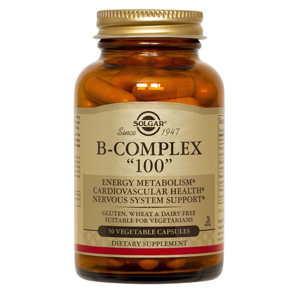 Solgar B-Complex 100 Ενέργεια Μαλλιά Δέρμα 50veg caps