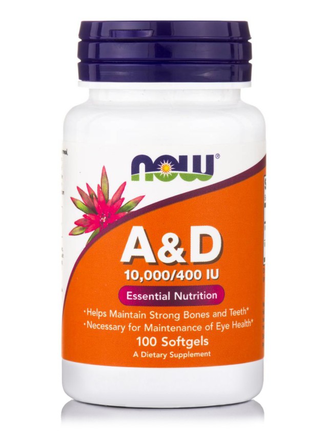 NOW VITAMIN A & D 10000/400  100 SGELS