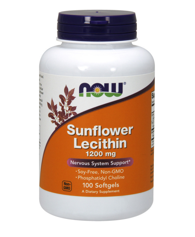 NOW SUNFLOWER LECITHIN 1200mg SOY-FREE 100 SGELS