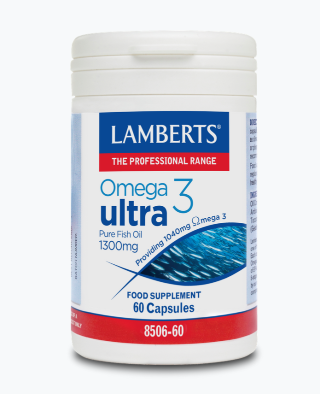 Lamberts Omega 3 Ultra Pure Fish Oil Ιχθυέλαιο 1300mg 60 κάψουλες