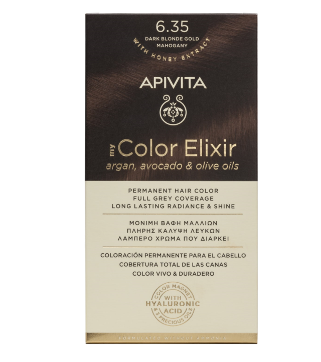 Apivita My Color Elixir 6.35 Ξανθό Σκούρο Μελί Μαονί 125ml