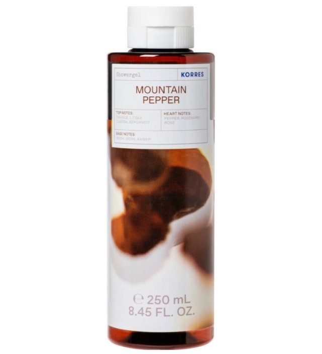 Korres Mountain Pepper Ανδρικό Αφρόλουτρο σε Gel 250ml