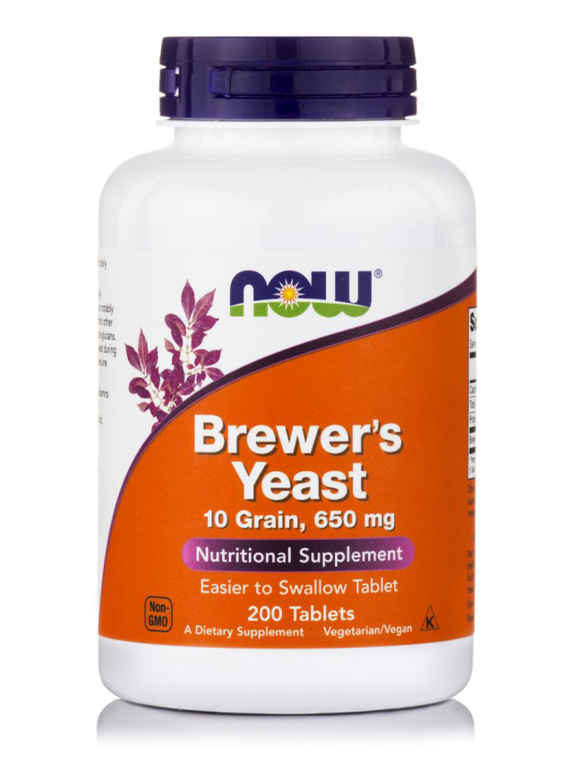 NOW BREWERS YEAST 10 GRAIN 650 MG - VEGET 200 TABS