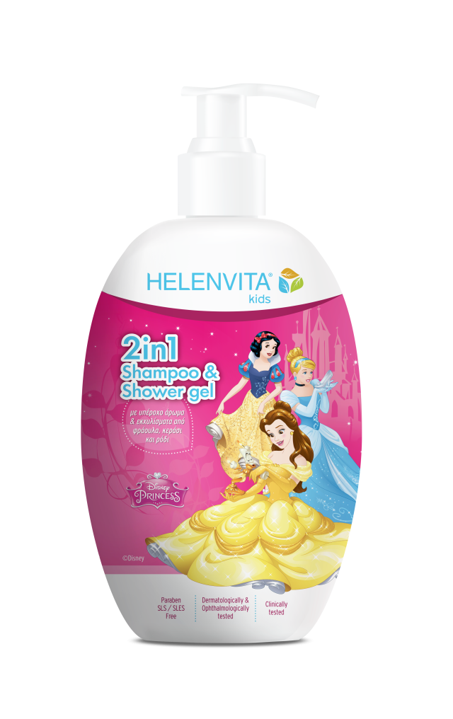 Helenvita Παιδικό Αφρόλουτρο & Σαμπουάν Kids Princess με Ρόδι σε Μορφή Gel 500ml