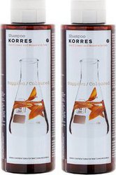 Korres Sunflower & Mountain Tea Σαμπουάν Διατήρησης Χρώματος για Βαμμένα Μαλλιά 2x250ml