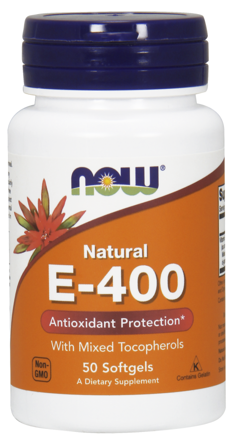 NOW E-400 IU,MIXED TOCOPHEROLS/UNSTERIFIED 50 SGEL