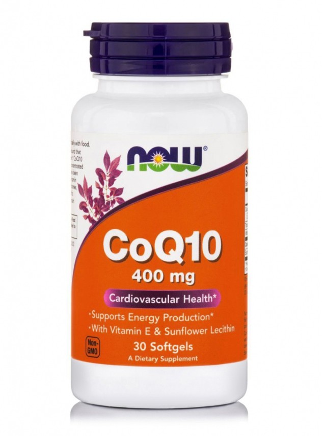 NOW COQ10 400 MG, W/ VIT. E - 30 SOFTGELS  