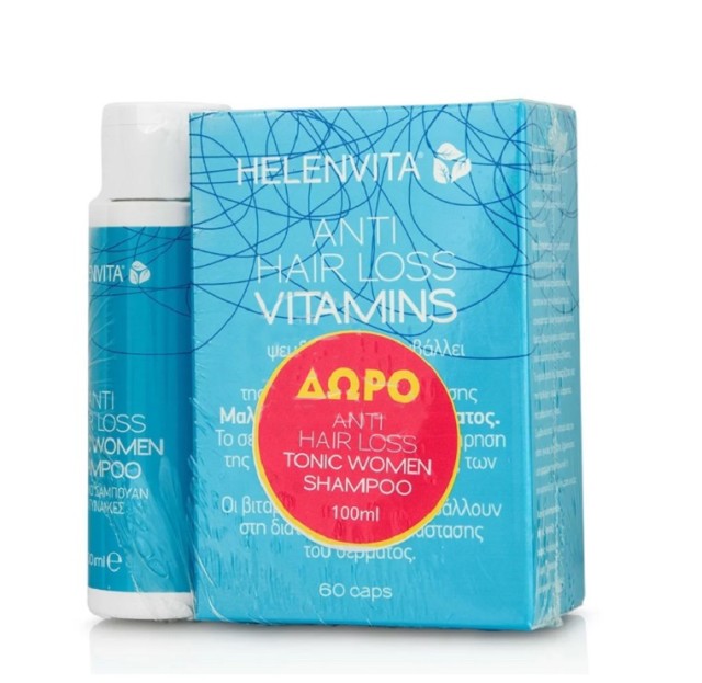 Helenvita Anti Hair Loss Vitamins 60 κάψουλες & Tonic Women Shampoo 100ml