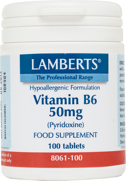 Lamberts Vitamin B6 Βιταμίνη 50mg 100 ταμπλέτες