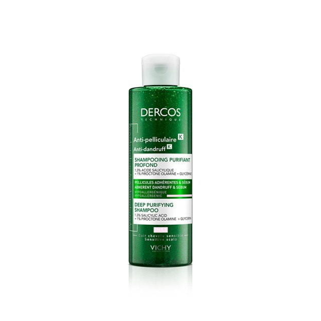 VICHY Dercos Anti-Dandruff Deep Purifying Σαμπουάν κατά της Πιτυρίδας για Όλους τους Τύπους Μαλλιών 250ml