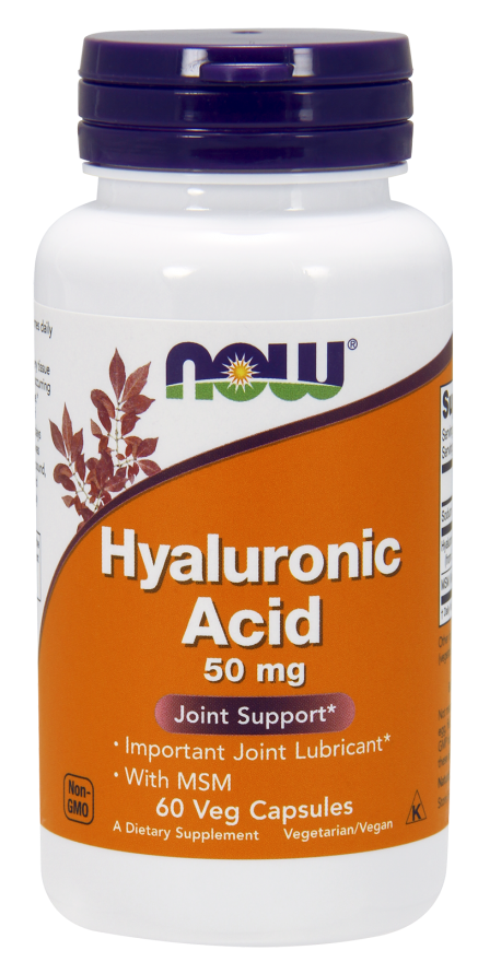 NOW HYALURONIC ACID 50MG + MSM 60 VCAPS