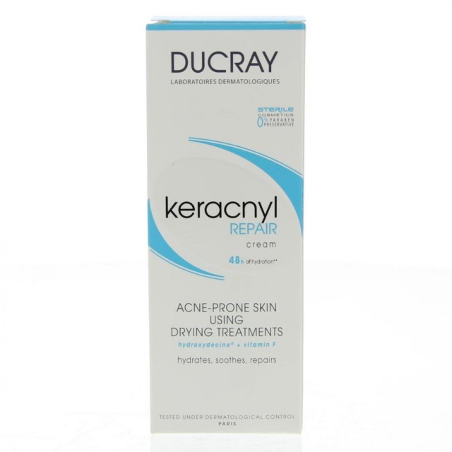 Ducray Keracnyl 48ωρη Κρέμα Προσώπου για Ακμή 50ml