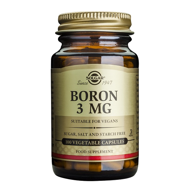 Solgar Boron 3mg Οστεοπόρωση Εμμηνόπαυση 100veg caps