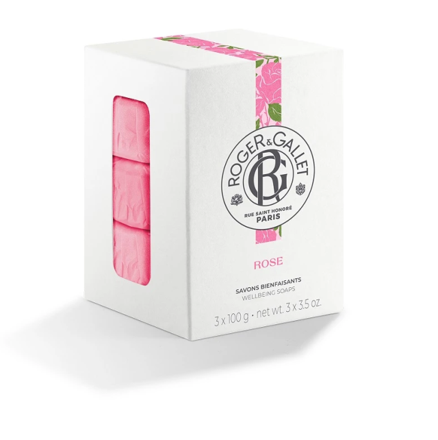 ROGER & GALLET ROSE BOITE SAVONS 3 X 100G