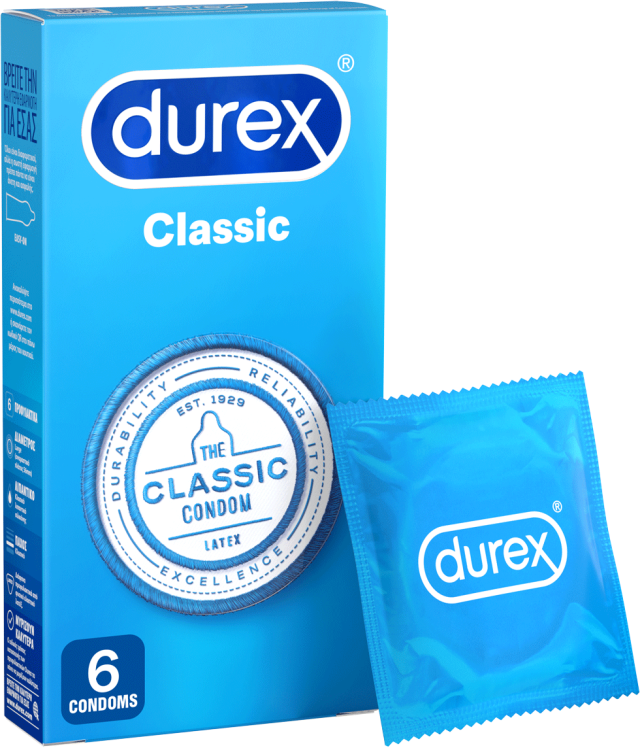 Durex Classic Προφυλακτικά με Ήπια Λίπανση 6τμχ