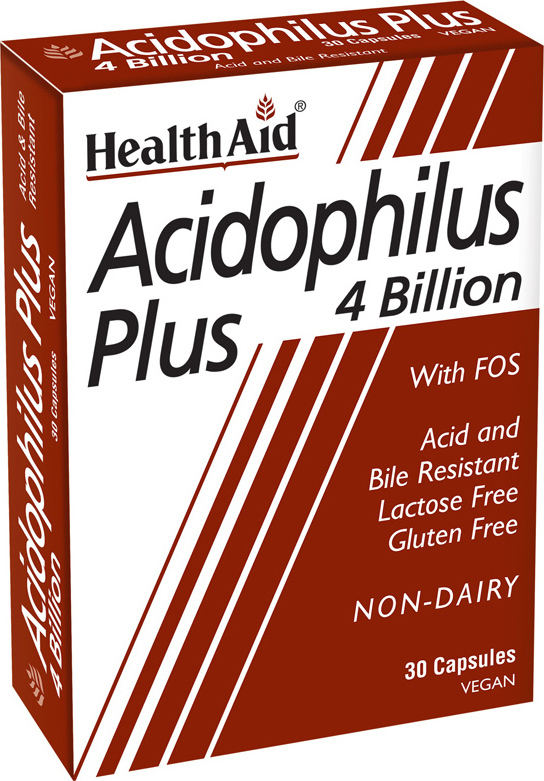 Health Aid Acidophilus Plus 4 Billion με Προβιοτικά και Πρεβιοτικά 30 κάψουλες