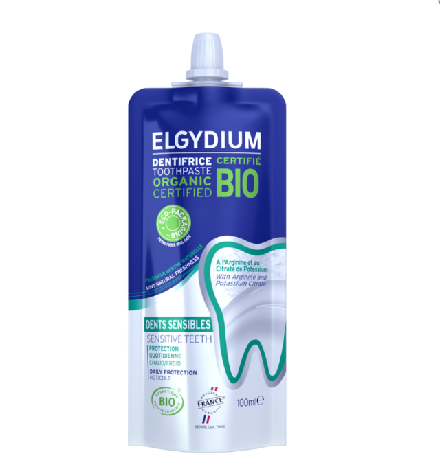 Elgydium Sensitive Bio Οδοντόκρεμα για Ευαίσθητα Δόντια Βιολογική 100ml