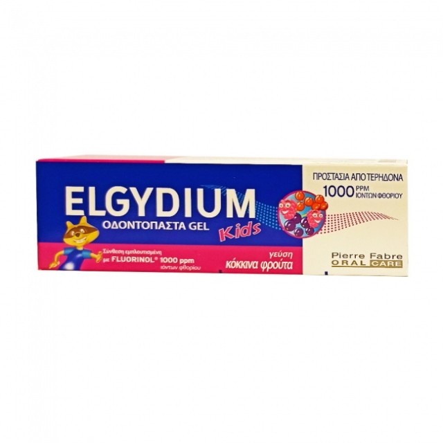 Elgydium Οδοντόκρεμα KIds 50ml 1000 ppm με Γεύση Κόκκινα Φρούτα για 2+ χρονών