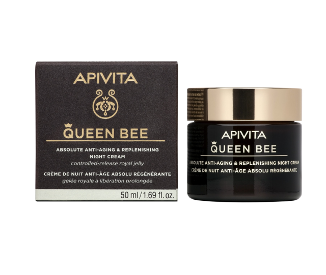 Apivita Queen Bee Absolute Anti Aging & Replenishing Κρέμα Προσώπου Νυκτός για Ενυδάτωση, Αντιγήρανση & Σύσφιξη 50ml