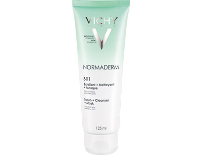 Vichy Normaderm 3 in 1 Scrub Cleanser Mask Απολέπιση Καθαρισμός Μάσκα Προσώπου 125ml