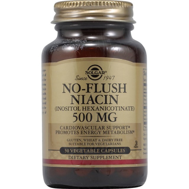 Solgar No-Flush Niacin 500mg 50veg caps