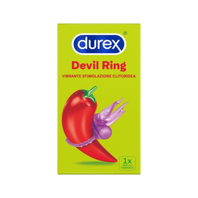 Durex Devil Δονούμενο Δαχτυλίδι Πέους για Διέγερση της Κλειτορίδας Μωβ