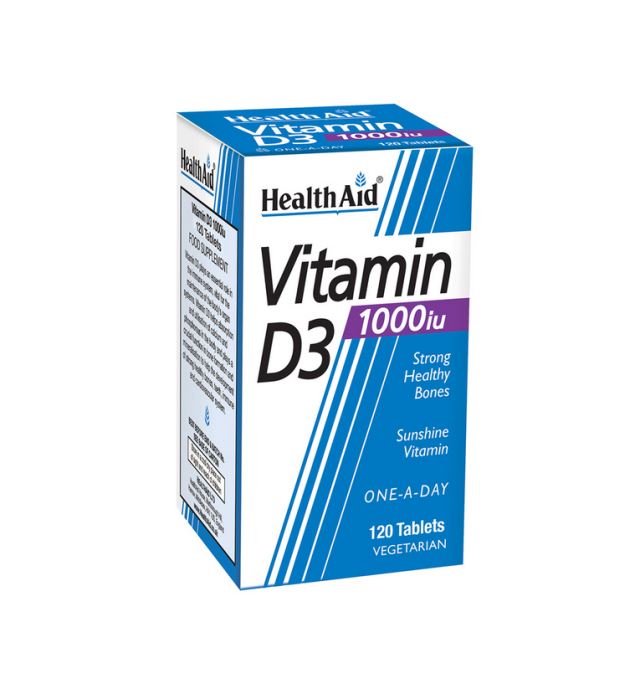 Health Aid Vitamin D3 Βιταμίνη για Ανοσοποιητικό 1000iu 120 ταμπλέτες