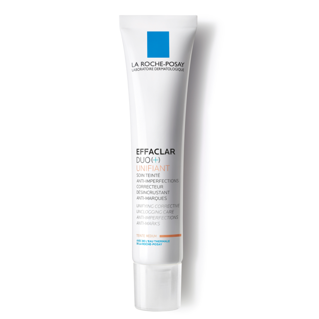 La Roche Posay Effaclar Duo+ Unifiant Medium 24ωρο Ενυδατικό & Αντιγηραντικό Gel Προσώπου Ημέρας με Χρώμα για Λιπαρές Επιδερμίδες κατά των Ατελειών & της Ακμής 40ml