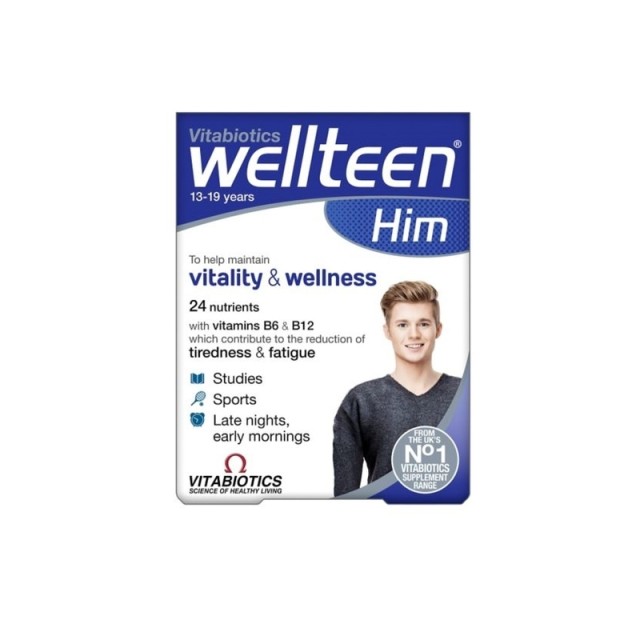 Vitabiotics Wellteen Him Βιταμίνη για Ενέργεια & Ανοσοποιητικό 30 ταμπλέτες