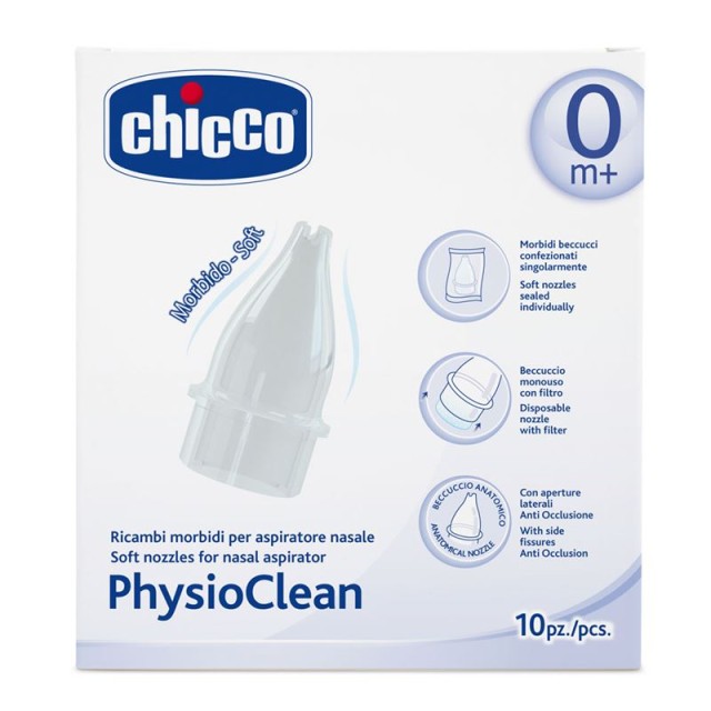 Chicco PhysioClean Ανταλλακτικά Ρινικού Αποφρακτήρα για Βρέφη και Παιδιά 10τμχ