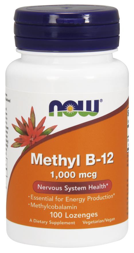 NOW METHYL B-12 1000 MCG METHYLCOBALAMIN 100 LOZ