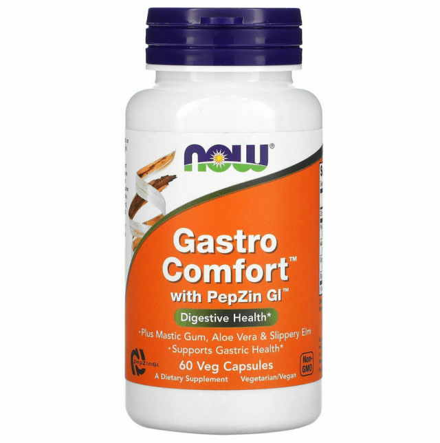 NOW GASTRO COMFORT WITH PEPZIN GI  60 VCAPS  