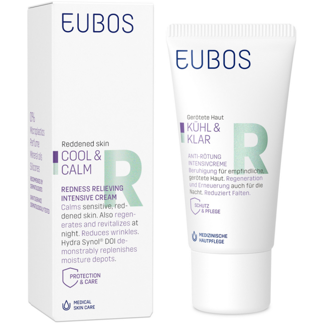 Eubos Cool & Calm Relieving Κρέμα Προσώπου Νυκτός για Ερυθρότητα 30ml