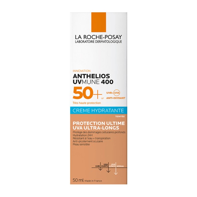 La Roche Posay Anthelios UVMune 400 Creme Hydratante Tinted Αντηλιακή Κρέμα Προσώπου SPF50 με Χρώμα 50ml