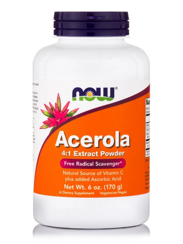 NOW ACEROLA PURE POWDER, VEGETARIAN - 6 OZ