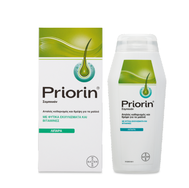 PRIORIN ΣΑΜΠΟΥΑΝ 200 ML ΓΙΑ ΛΙΠΑΡΑ ΜΑΛΛΙΑ  