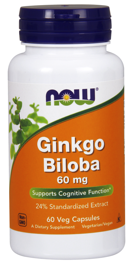 NOW GINKGO BILOBA 60MG 60 VCAPS