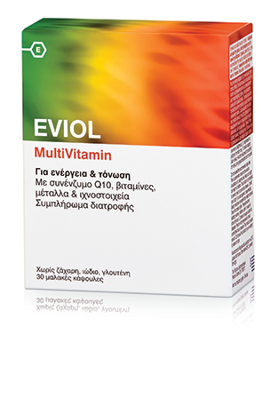 Eviol MultiVitamin Βιταμίνη για Ενέργεια 30 μαλακές κάψουλες