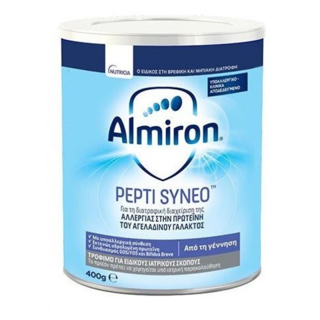 Nutricia Γάλα σε Σκόνη Almiron Pepti Syneo 0m+ Για Αλλεργίες 400gr