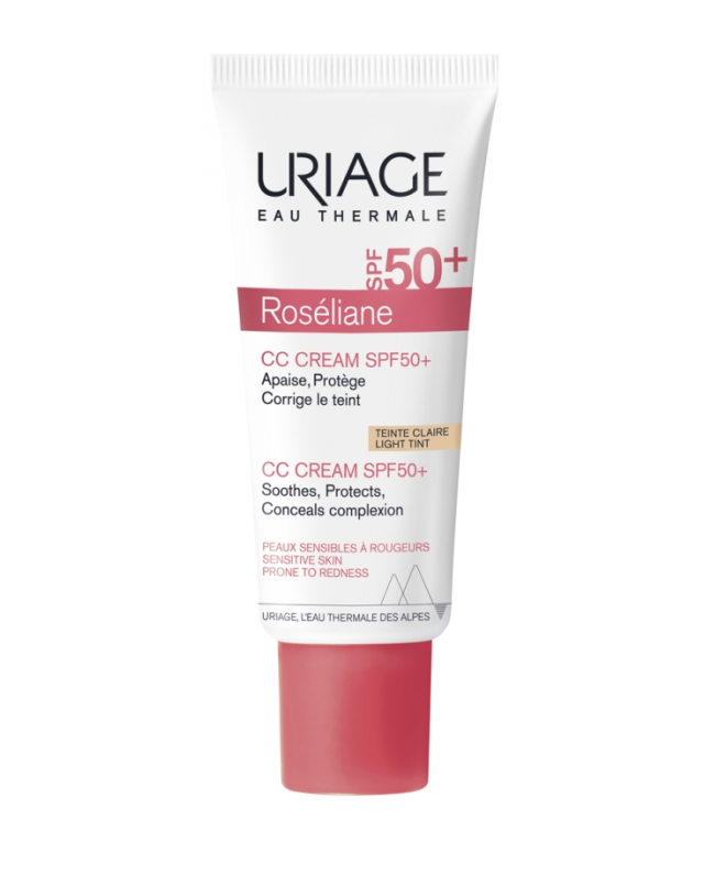 Uriage Roseliane CC Light Tint 24ωρη Κρέμα Προσώπου Ημέρας με SPF50 για Ενυδάτωση & Ερυθρότητα με Ceramides 40ml