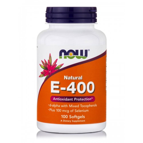 Now Foods Vitamin E Βιταμίνη για Αντιοξειδωτικό 400iu 100 μαλακές κάψουλες