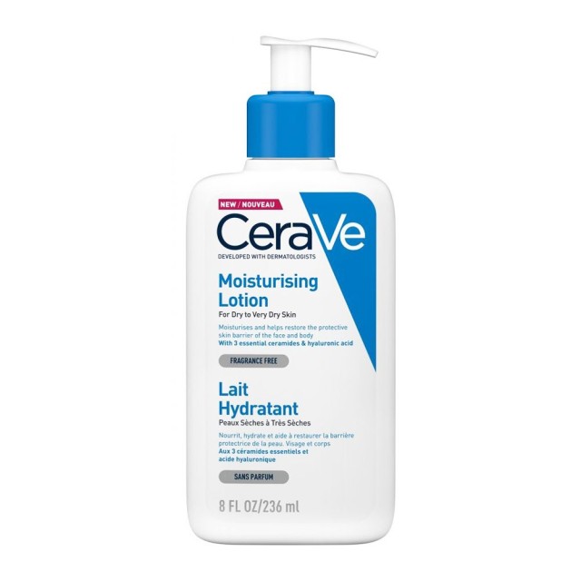 CeraVe Moisturising Ενυδατική Lotion Σώματος με Υαλουρονικό Οξύ για Ξηρές Επιδερμίδες 236ml