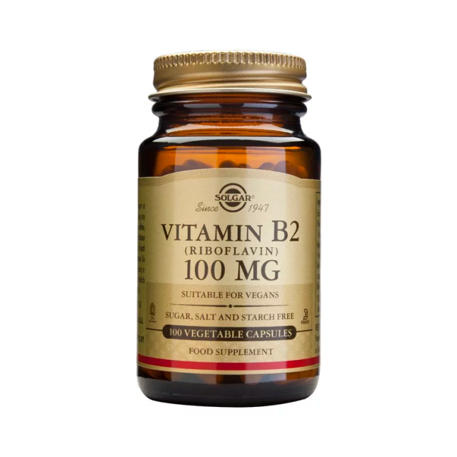 Solgar Vitamin B2 (Riboflavin) 100mg 100veg caps