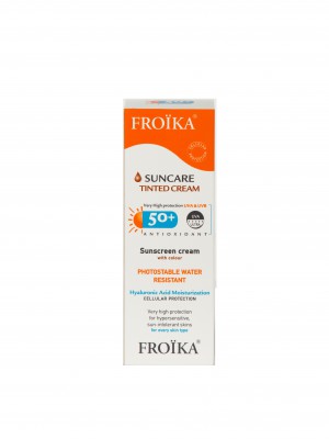 Froika Suncare Αδιάβροχη Αντηλιακή Κρέμα Προσώπου SPF50 με Χρώμα 50ml